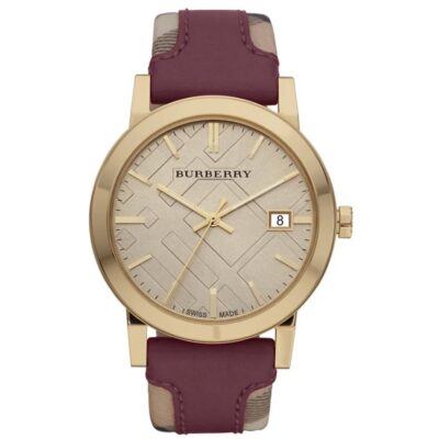 Burberry Ladies Watch The City Check Champagne - BU9017