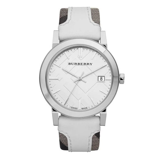 Burberry Ladies Watch The City Check White - BU9019