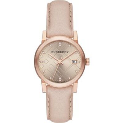 Burberry Ladies Watch The City Diamond 34MM Rose Gold - BU9131
