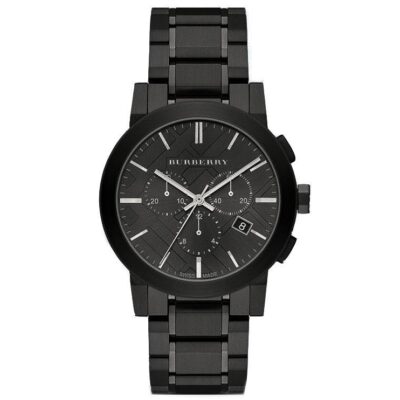 Burberry Men's Watch Chronograph The City 42mm Black PVD - BU9354