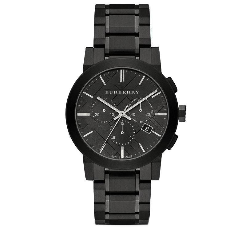 Burberry Men's Watch Chronograph The City 42mm Black PVD - BU9354