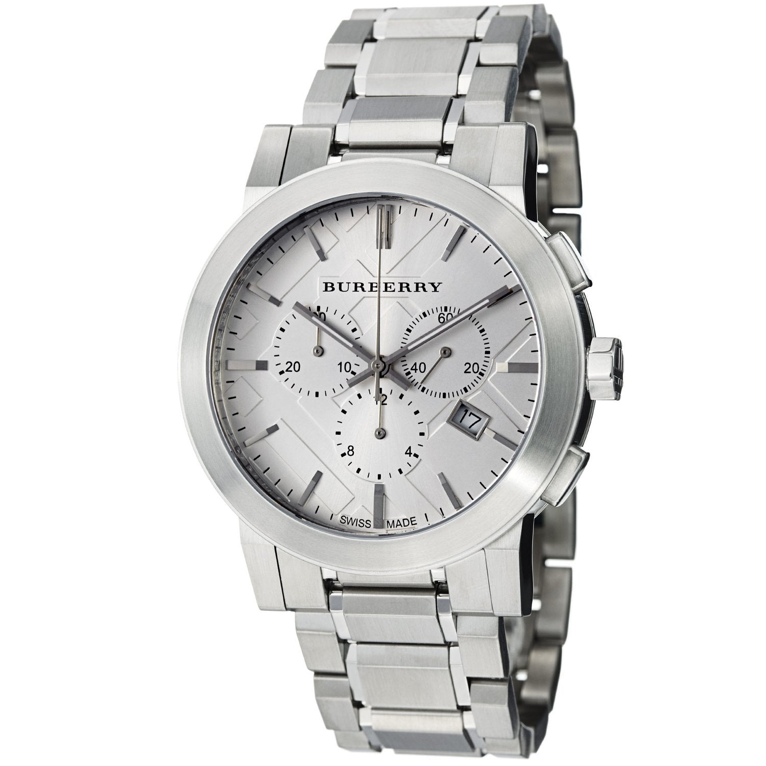 Burberry Men's Watch Chronograph The City 42mm Silver - BU9350