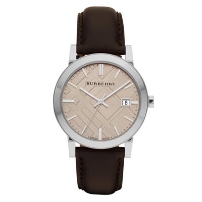 Burberry Men's Watch The City Check Champagne Black - BU9011