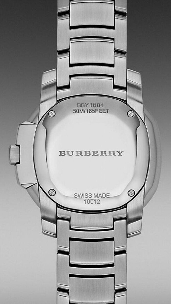 Burberry The Britain Diamonds Mother of Pearl Dial Silver Steel Strap Watch for Women - BBY1804 - Image 4