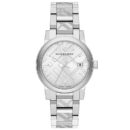 Burberry Unisex Watch The City 38mm Engraved Checked Steel - BU9037