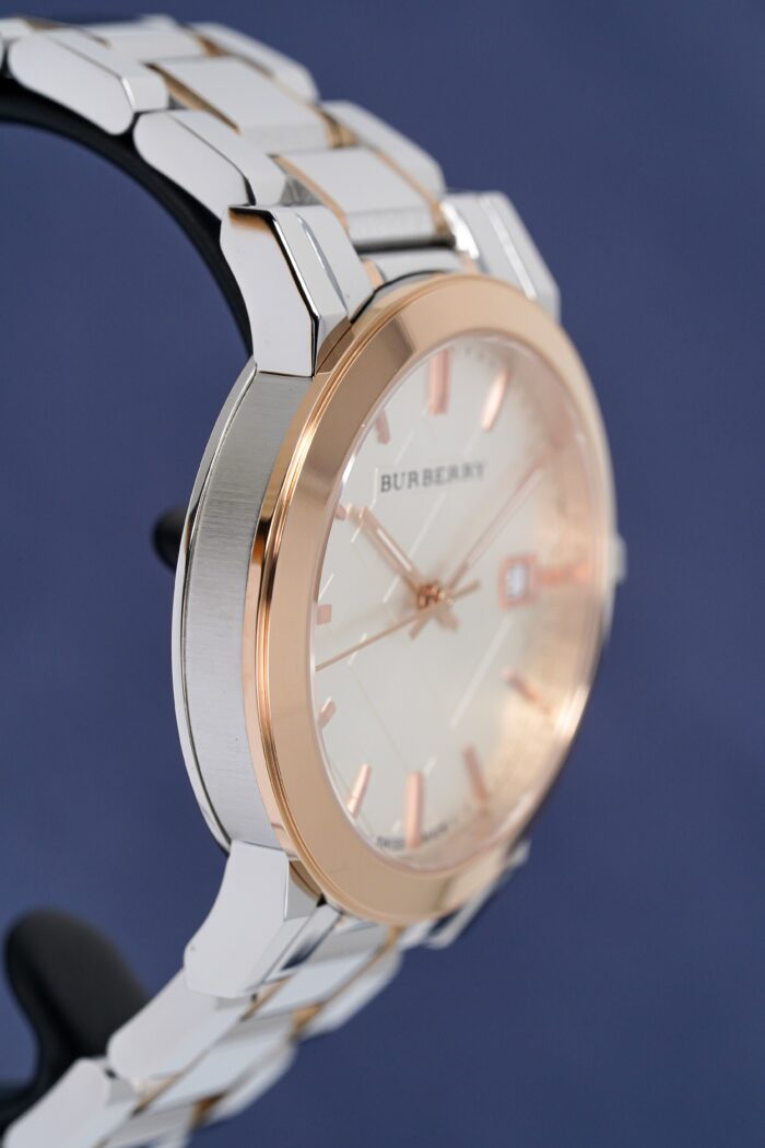 Burberry Unisex Watch The City 38mm Two Tone Rose Gold - BU9006 - Image 5