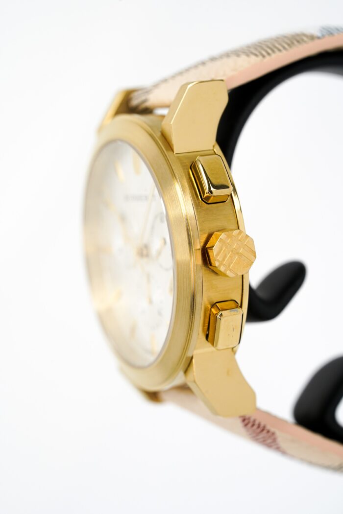 Burberry Watch Haymarket Chronograph Gold 38mm - BU9752 - Image 3