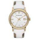 Burberry Watch The City Check Stamped White Gold PVD - BU9015