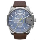 Diesel Men's Chronograph Mega Chief Blue Brown Watch - DZ4281