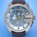 Diesel Men's Chronograph Mega Chief Blue Brown Watch - DZ4281