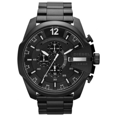 Diesel Men's Chronograph Mega Chief Black PVD Watch - DZ4283