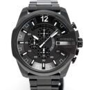 Diesel Men's Chronograph Mega Chief Black PVD Watch - DZ4283