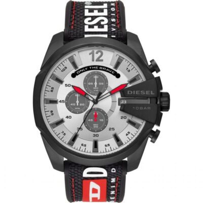 Diesel Men's Chronograph Mega Chief Black Grey Watch - DZ4512
