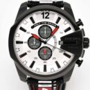 Diesel Men's Chronograph Mega Chief Black Grey Watch - DZ4512