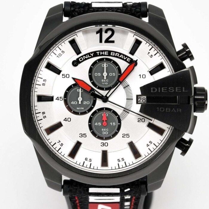Diesel Men's Chronograph Mega Chief Black Grey Watch - DZ4512 - Image 4