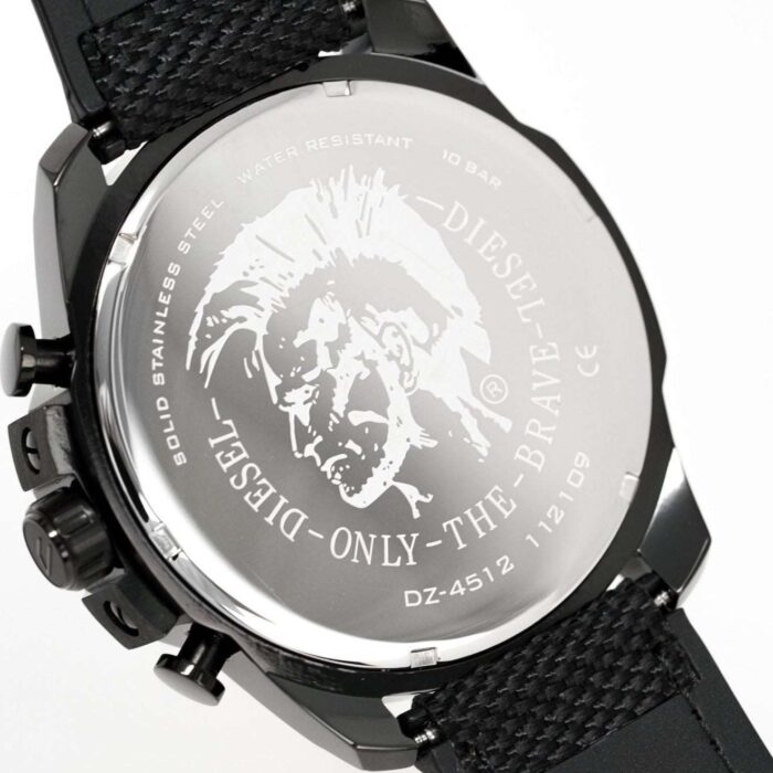 Diesel Men's Chronograph Mega Chief Black Grey Watch - DZ4512 - Image 5