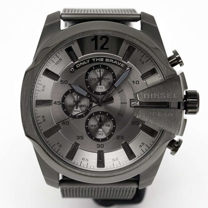 Diesel Men's Chronograph Mega Chief Gunmetal Mesh Watch - DZ4527 - Image 4