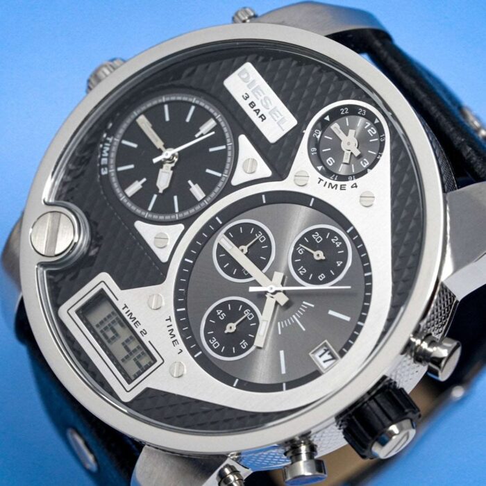 Diesel Men's Chronograph Big Daddy Silver Black Watch - DZ7125 - Image 2