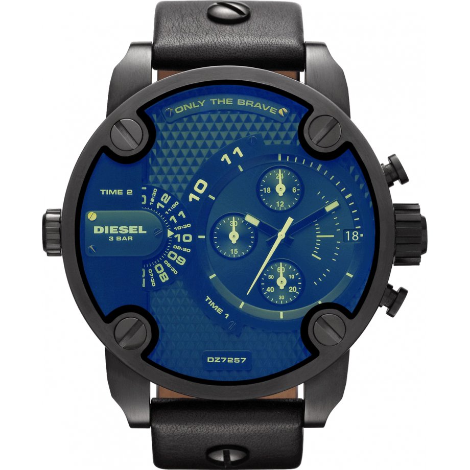Diesel Men's Chronograph Little Daddy Blue Black Watch - DZ7257
