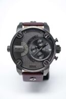 Diesel Men's Chronograph Little Daddy Gun Metal Brown Watch - DZ7258