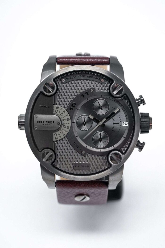 Diesel Men's Chronograph Little Daddy Gun Metal Brown Watch - DZ7258 - Image 2