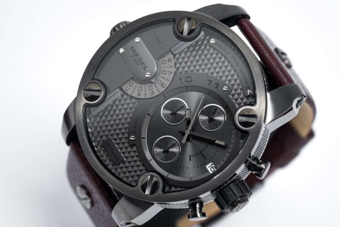 Diesel Men's Chronograph Little Daddy Gun Metal Brown Watch - DZ7258 - Image 3