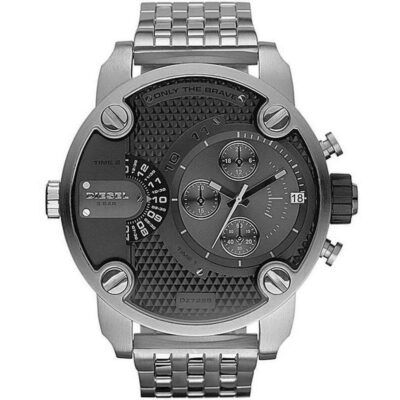 Diesel Men's Chronograph Little Daddy Black Silver Watch - DZ7259