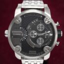 Diesel Men's Chronograph Little Daddy Black Silver Watch - DZ7259