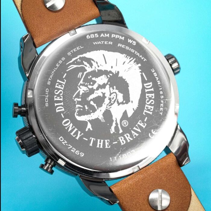 Diesel Men's Chronograph Little Daddy White Brown Watch - DZ7269 - Image 5