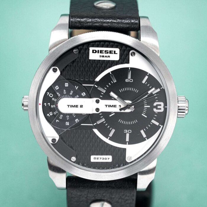 Diesel Men's Mini Daddy Silver Black Watch - DZ7307 - Image 2