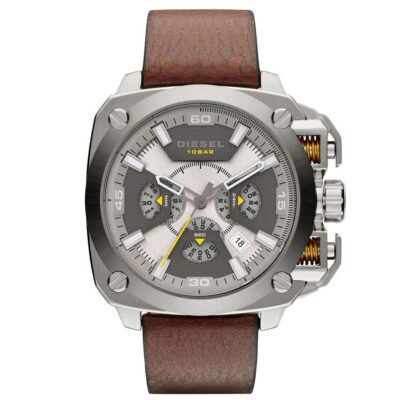Diesel Men's Bamf Beige Leather Chronograph Watch - DZ7343