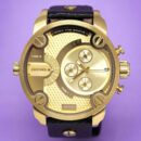Diesel Men's Chronograph Little Daddy Gold Watch - DZ7363