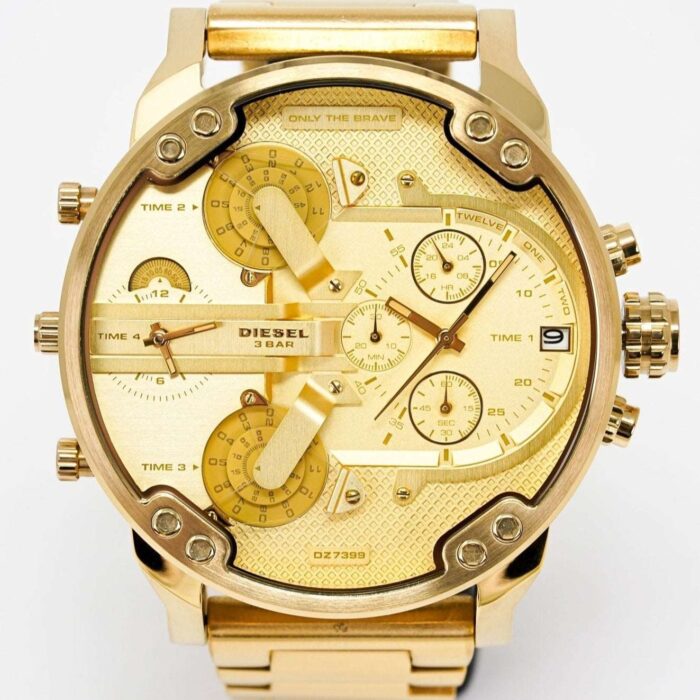 Diesel Men's Chronograph Mr Daddy 2.0 Yellow Gold Watch - DZ7399 - Image 4