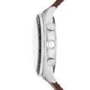 Fossil Sport Tourer Chronograph Brown Leather Strap Cream Dial Men's Watch - FS6042