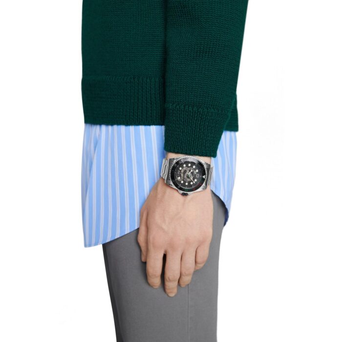 Gucci Dive Men's 45mm Automatic Stainless Steel Watch - Black Dial - YA136218 - Image 6