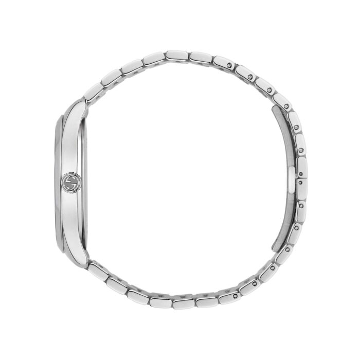 Gucci G-Timeless 38mm Unisex Watch - Silver Dial with Bee Motif, Stainless Steel - YA1264126 - Image 5