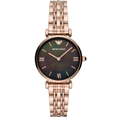 Emporio Armani Ladies Automatic T-Bar Gianni Rose Gold Watch - AR11145