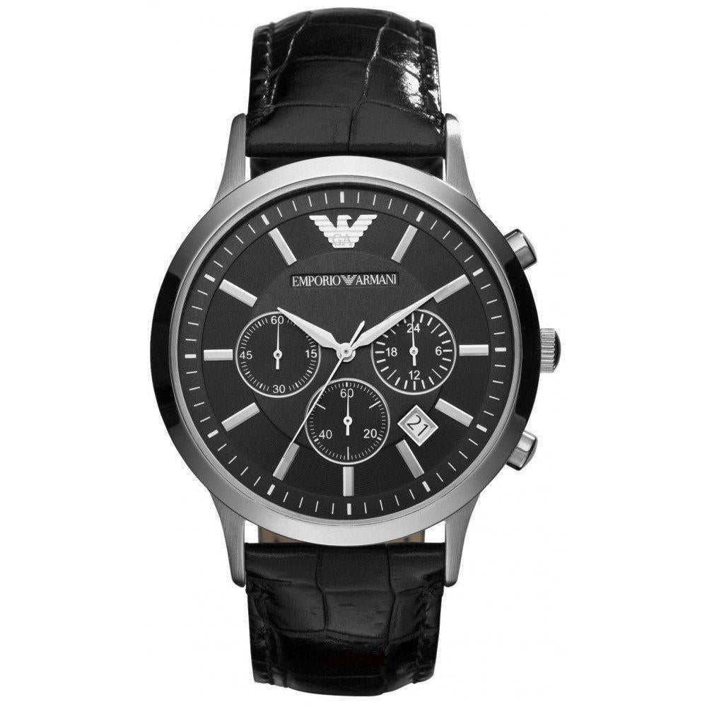Emporio Armani Men's Black Chronograph Watch - AR2447