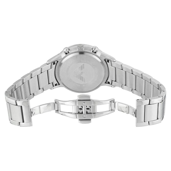 Emporio Armani Men's Silver Black Chronograph Watch - AR2460 - Image 2