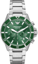 Emporio Armani Men's Silver Chronograph Watch - AR5855