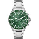Emporio Armani Men's Silver Chronograph Watch - AR5855