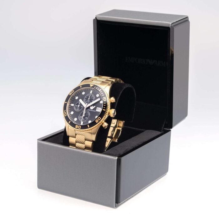 Emporio Armani Men's PVD Gold Chronograph Watch - AR5857 - Image 5