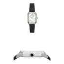 Emporio Armani Gioia Analog Mother of Pearl Dial Black Leather Strap Watch For Women - AR11148