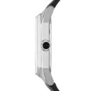 Emporio Armani Gioia Analog Mother of Pearl Dial Black Leather Strap Watch For Women - AR11148