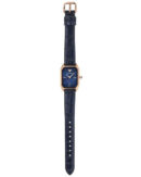 Emporio Armani Gioia Quartz Mother of Pearl Blue Dial Blue Leather Strap Watch For Women - AR11426
