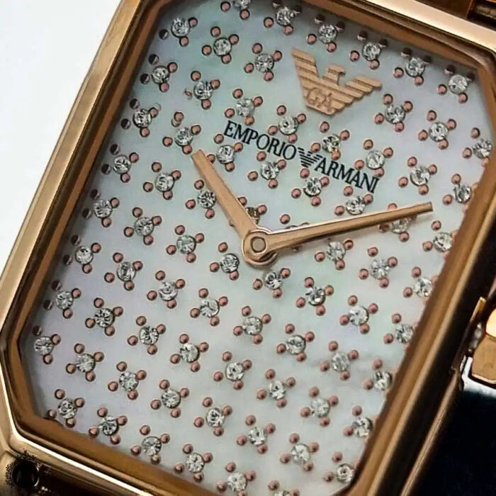 Emporio Armani Gioia Quartz Mother of Pearl Dial Rose Gold Steel Strap Watch For Women - AR11389 - Image 4