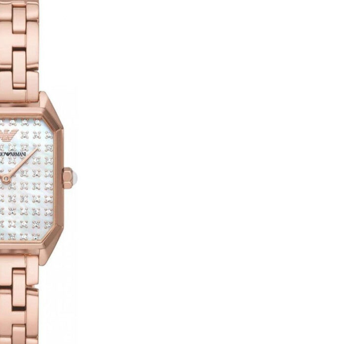 Emporio Armani Gioia Quartz Mother of Pearl Dial Rose Gold Steel Strap Watch For Women - AR11389 - Image 5