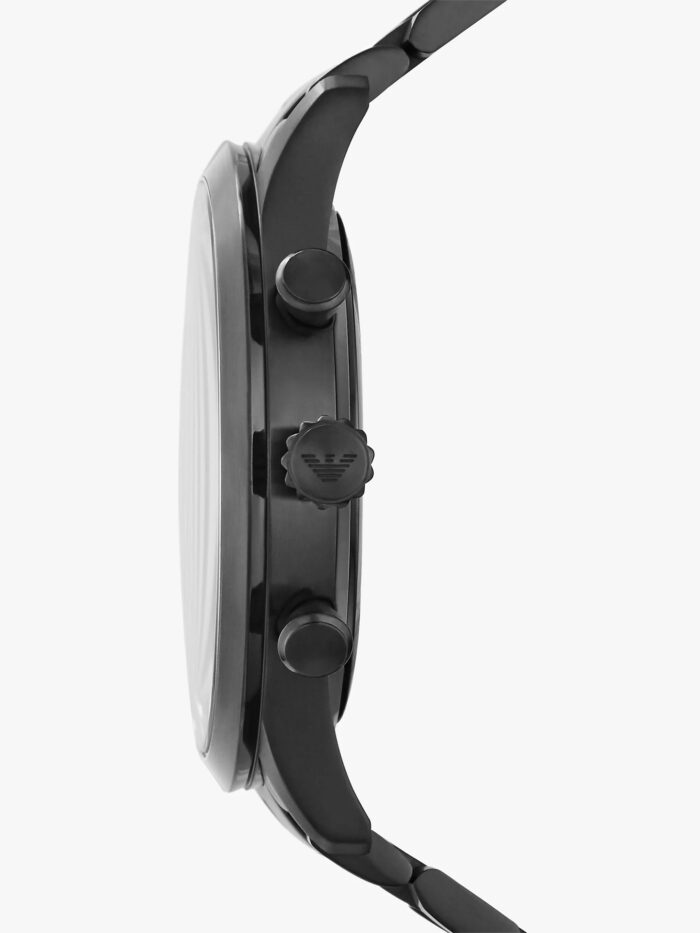 Emporio Armani Giovanni Chronograph Black Dial Black Steel Strap Watch For Men - AR11349 - Image 5