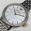 Emporio Armani Interchangeable Analog Mother of Pearl Dial Silver Steel Strap Watch For Women - AR80020