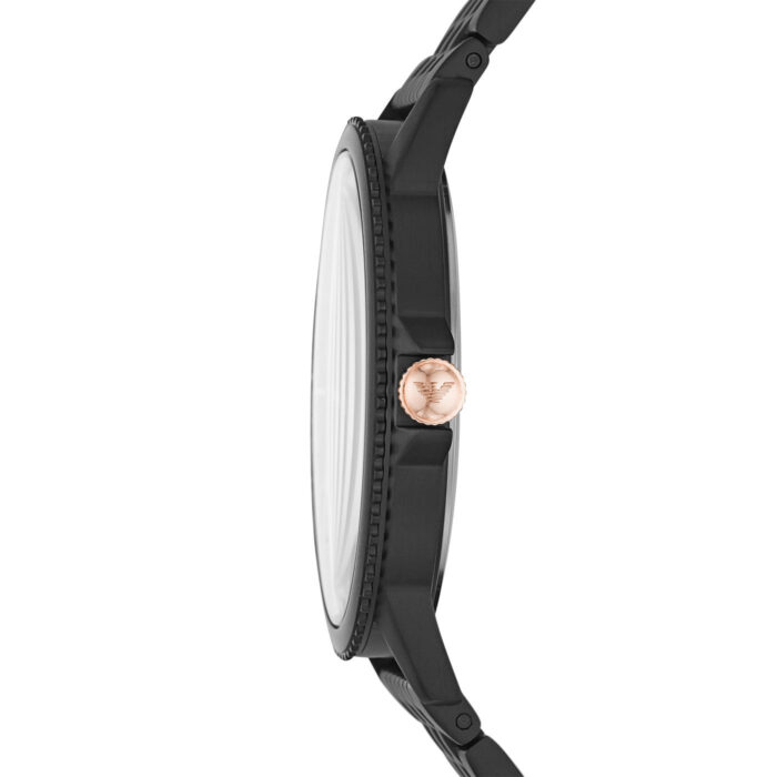 Emporio Armani Interchangeable Black Dial Black Steel Strap Watch For Men - AR80021 - Image 5